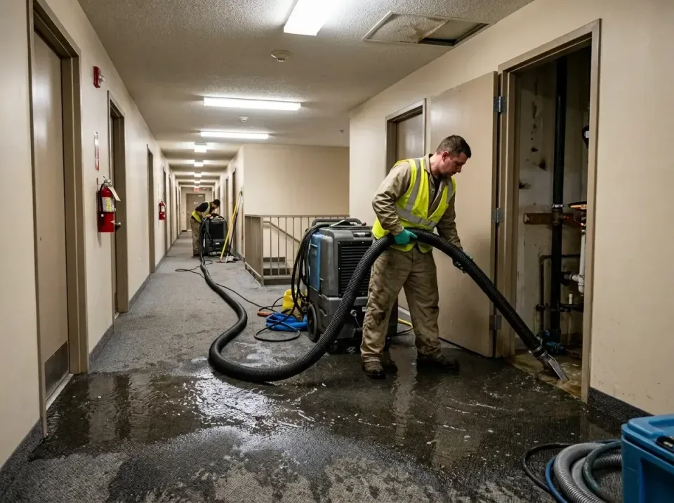multi-unit-apartment-hallway-f-005 — frequently asked questions, Emergency Burst Pipe Water Extraction & Removal in Janesvil…